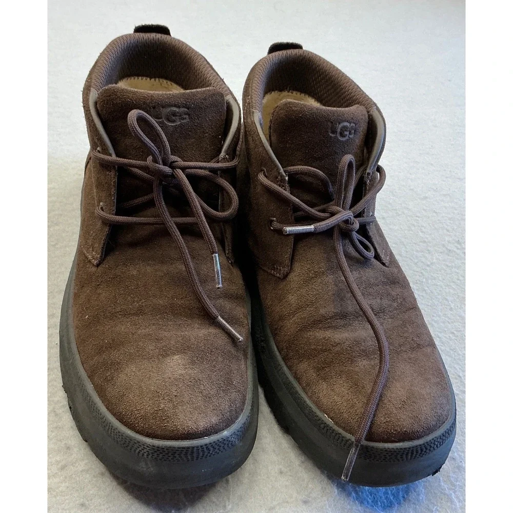 UGG Neumel Weather Hybrid Brown Suede Chukka Boots Mens 11 Lug Sole 1151773